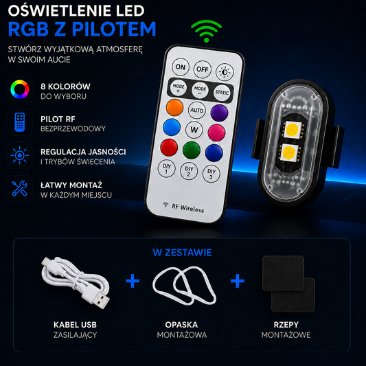 Bezprzewodowe LED RGB do Wnętrza